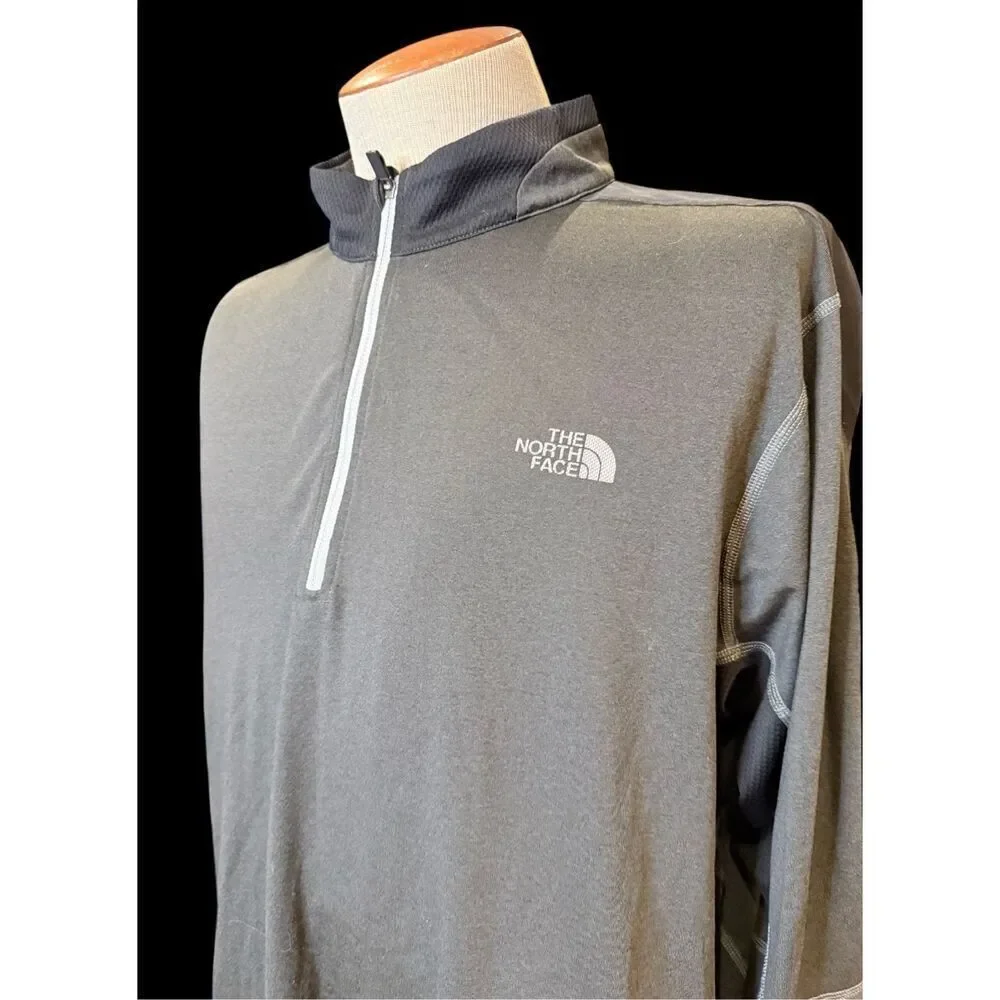 The North Face Men’s Quarter Zip Flash Dry XXL Gray Activewear Pullover